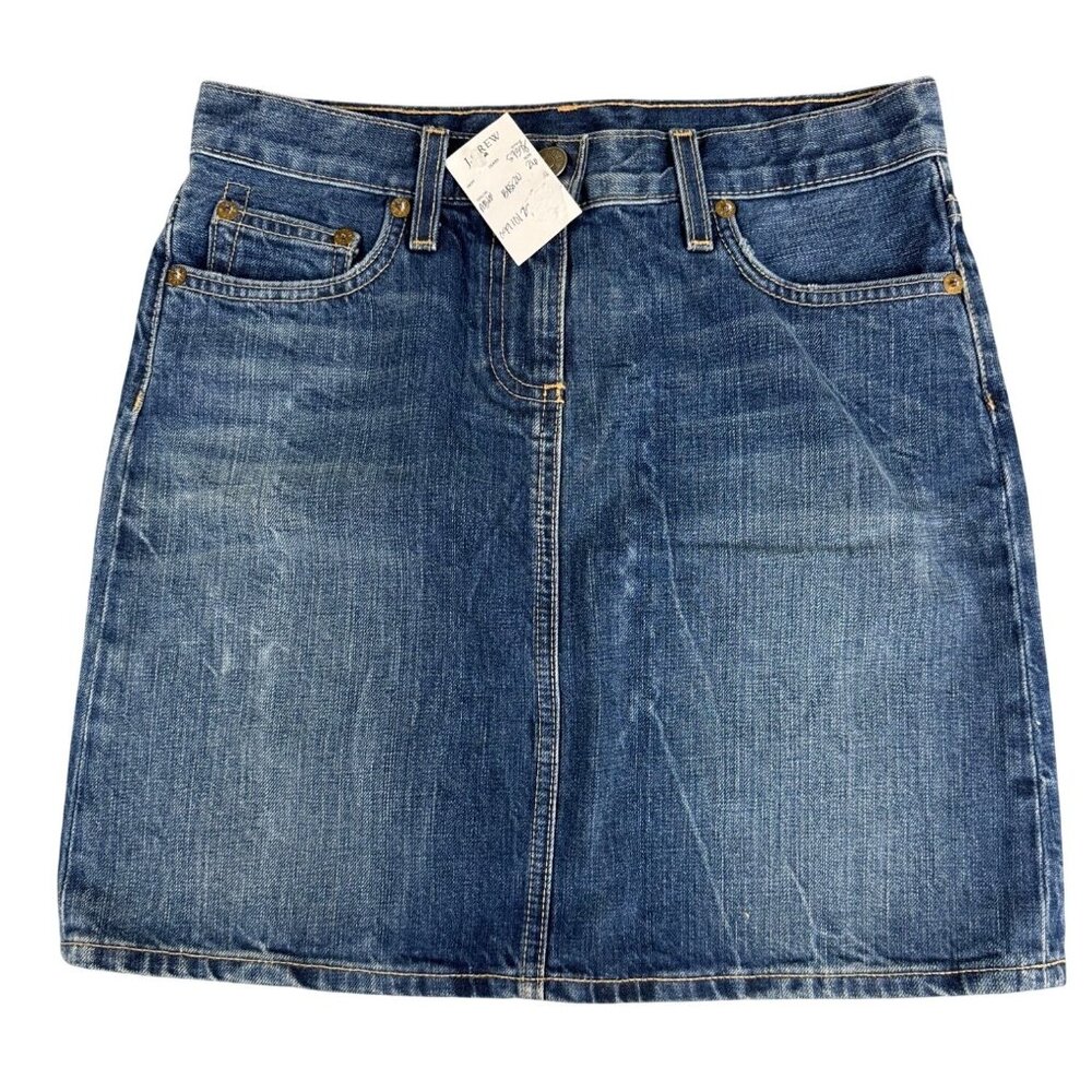 J. Crew Womens Denim Mini Skirt Y2K NWT Size 26 Blue Classic Style - Picture 1 of 9